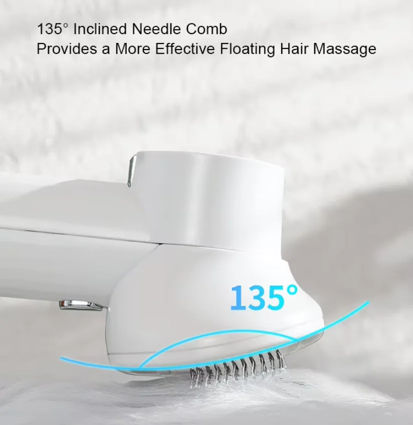 Pet Hair Brush Dryer, for Dogs and Cats, 2-in-1 Dog Hair Dryer with Slicker Brush, Portable, Adjustable Wind Speed & Temperature