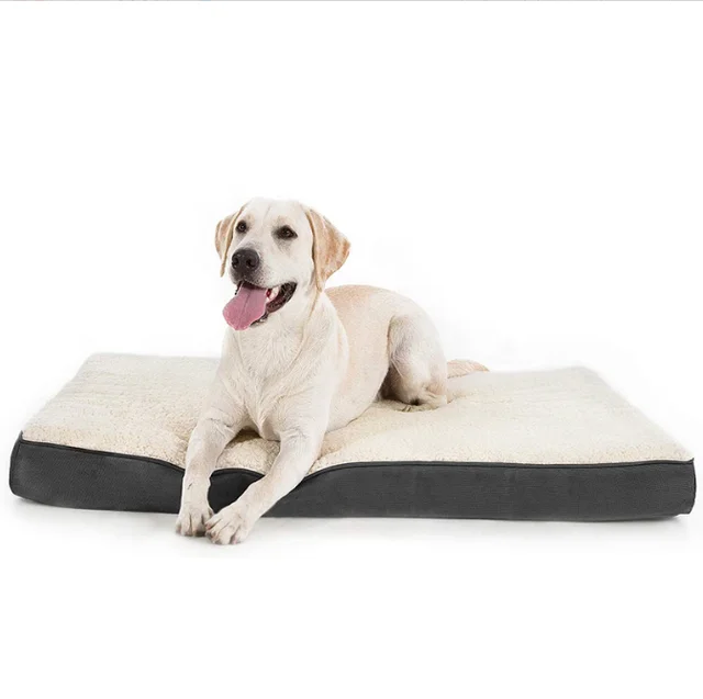 Pet Bed for Dogs and Cats, Waterproof Egg Crate Foam Dog Bed with Removable Washable Cover Pet Sleeping Mat
