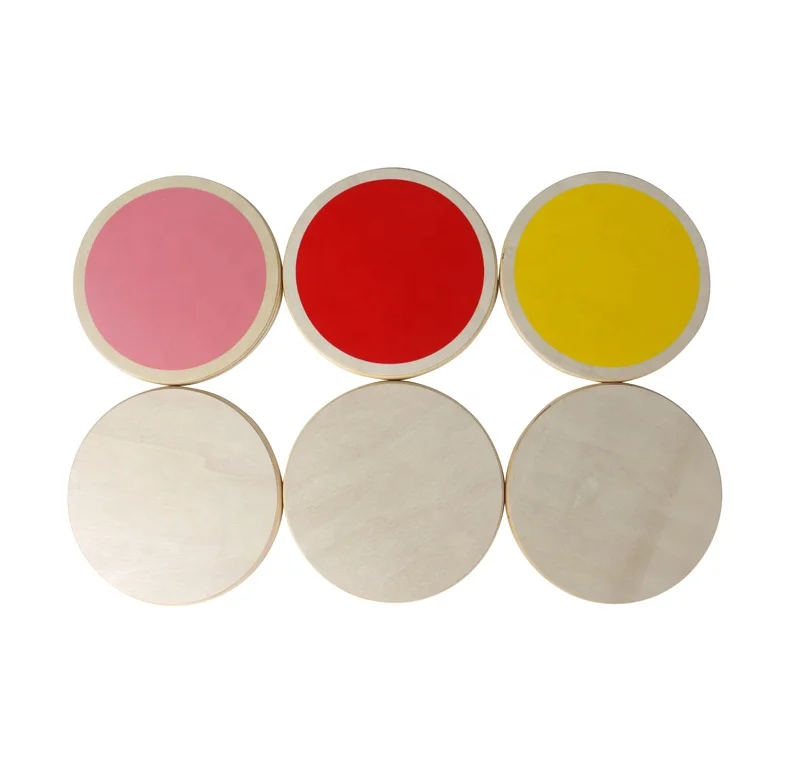 Customize Bright Colored Wooden Balanced Stepping Stone Kids Stepping Stones with 6 Colors for Indoor and Outdoor Toy