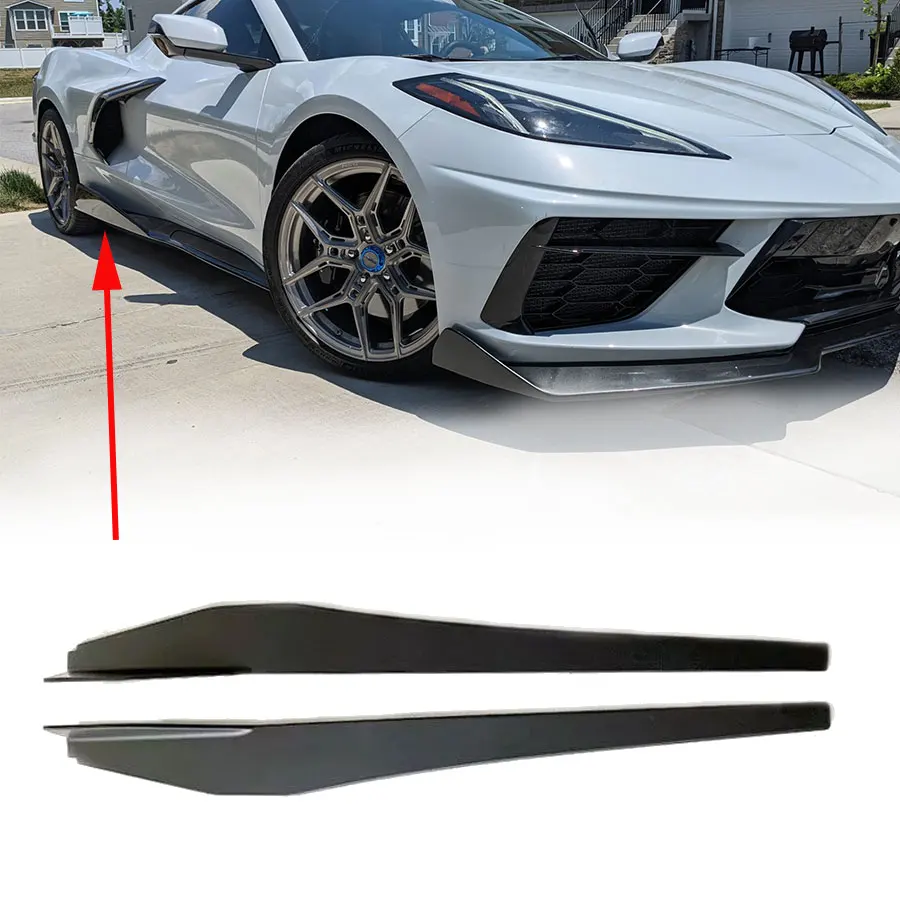 Tiypeor Performance Style Side Skirts for 2020+ Chevrolet Corvette C8 Extensions Rocker Panel (Fits: Chevrolet Corvette)