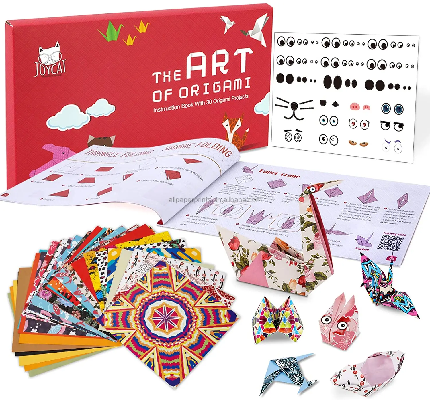 Paper Crafts for Kids 8-12 Years Old 112 Double-Sided Vivid Origami Items  Origami Paper kit