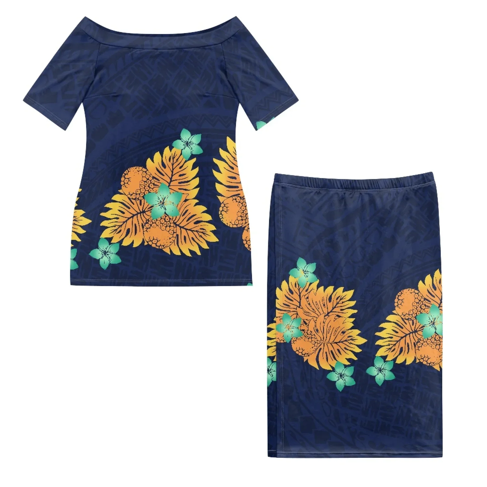 Chuuk Plumeria Polynesian Tribal Puletasi Dress - LT12
