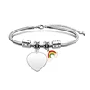 Heart rainbow silver