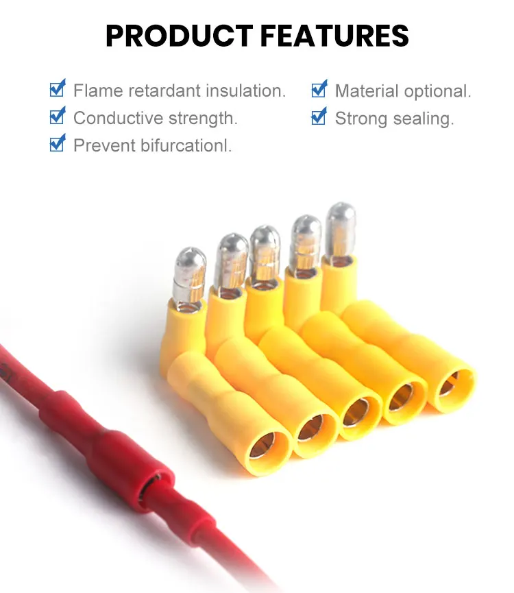 Red1.25156 Mpd/frd Series 500 Pairs(1000pcs) Male Female Disconnects