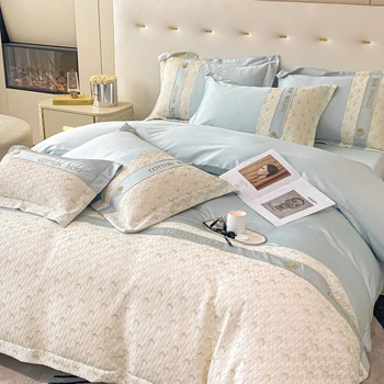 Floral Printed Quilt Wholesale Hot Sale Duvet Luxury 100% Organic Lyocell Bedding Popular Design Bed Sheet Set