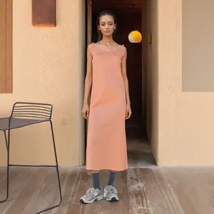 Wholesale Women Summer New Fashion Backless Sexy Sling Retro Sleeveless Tight Casual Dress