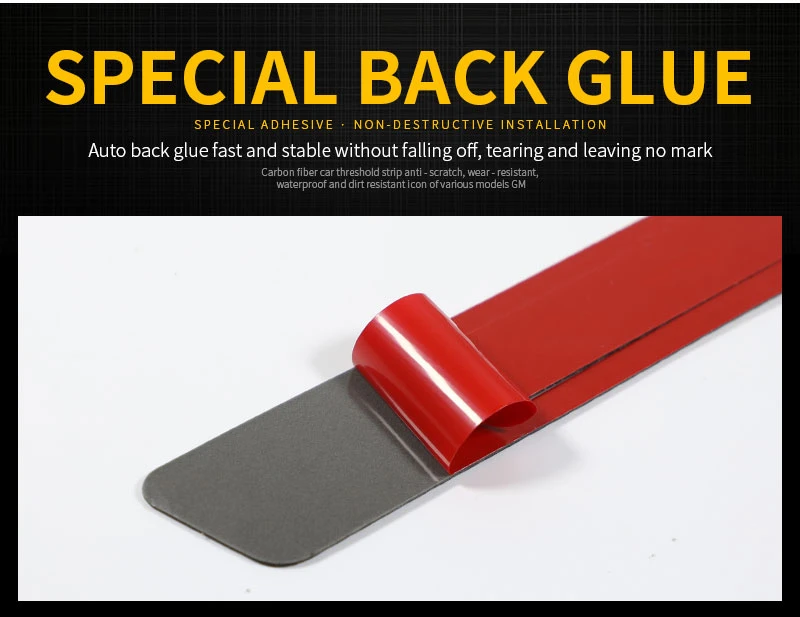 Factory Custom Logo 4 Pcs Auto Door Sill Guard Carbon Fiber Door Sill ...