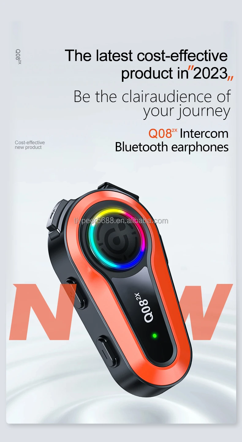 product tiypeor wireless waterproof open ear bluetooth helmet headset earbuds with led battery indicator fm radio for motorcycles-3