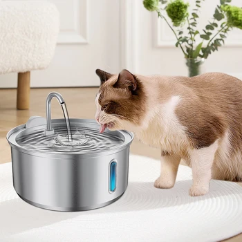 Smart Stainless Steel Pet Fountain Automatic Cat Dog Water Eco-Friendly Battery Eco-Friendly