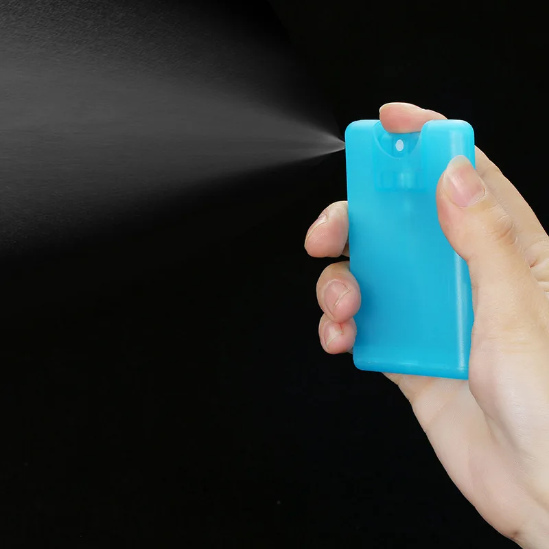 Hot Selling 20ml Plastic Credit Card Pocket Size Flat Perfume Mist Spray Bottle in Stock