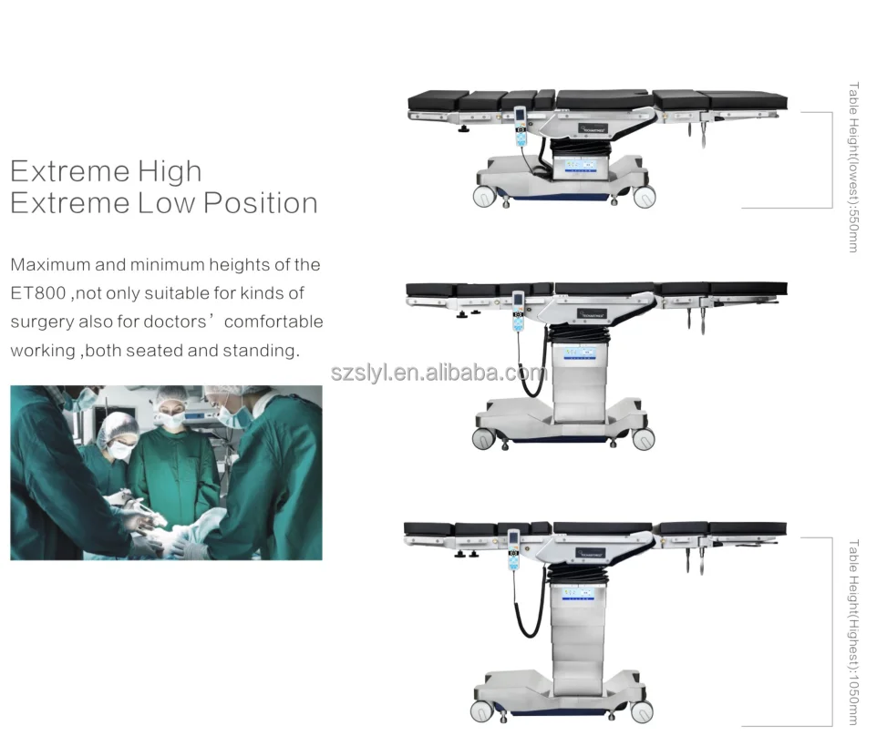 Multi-functional Hydraulic Gynecologic Surgery Table Electro- Hydraulic ENT Operating Table