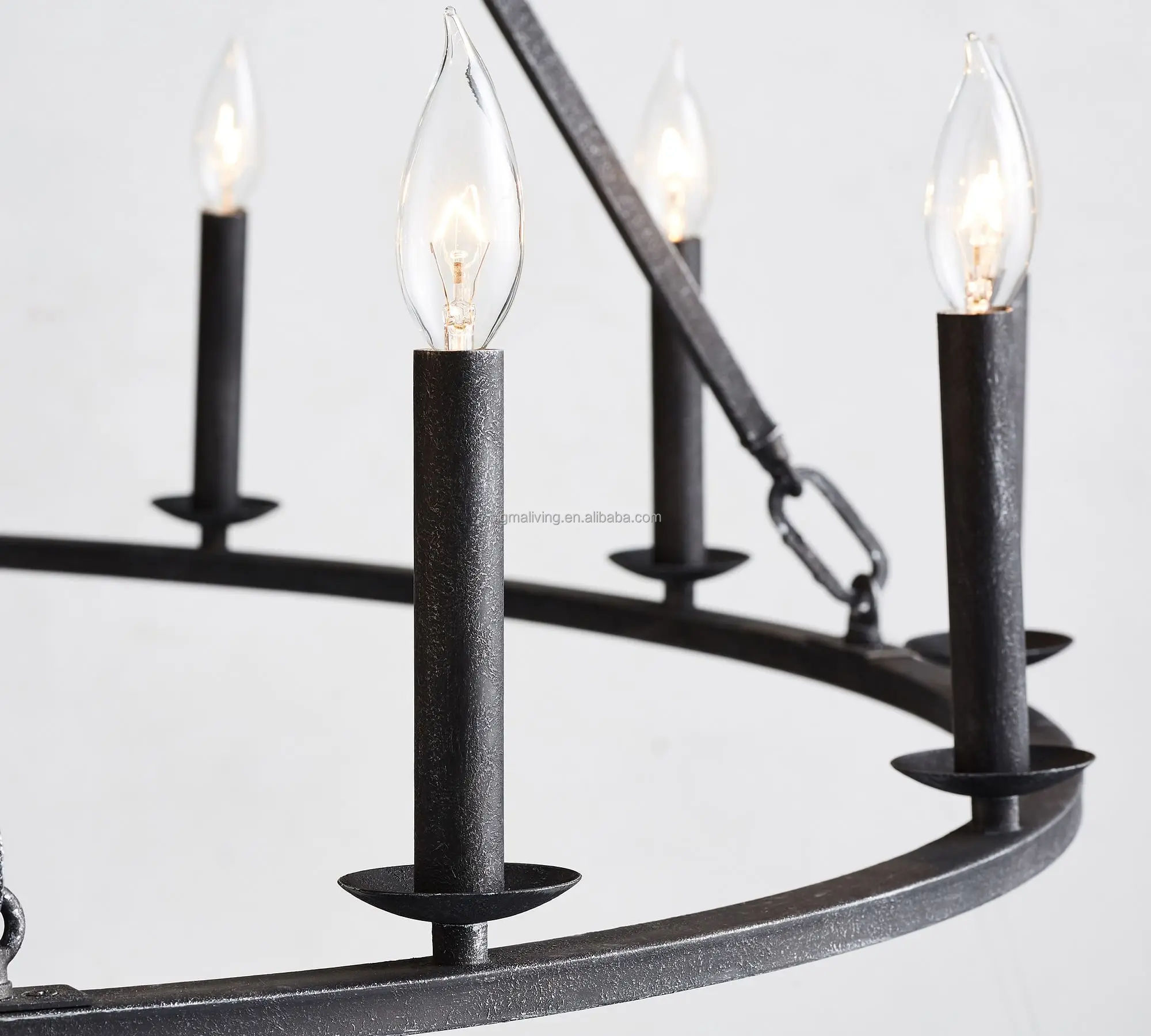 chandelier light luxury light Iron round chandelier