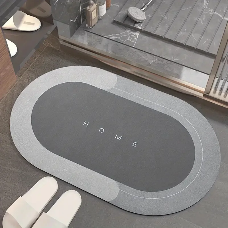 Promotional Quick Dry Non Slip Absorption Kitchen Floor Mat Modern Solid Design Polyester Bath Mats