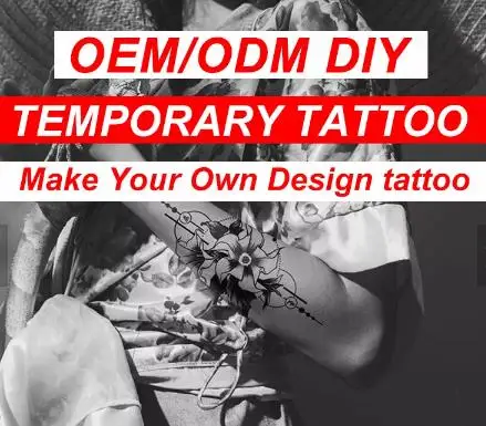 Inkbox Mini Factory Supply Cheap Arm Tato Kits Temporary Tatuajes Plant Based Cyan Tattoo Body Stickers Herbal Sticker Tattoo