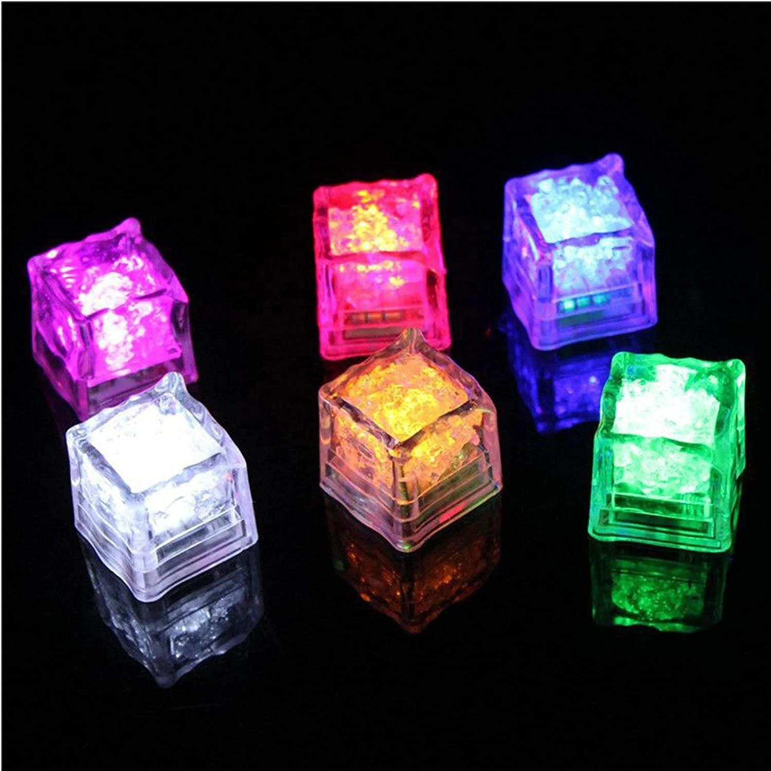 Multi Color Waterproof Liquid Activated Lite Cubes Light Up Flashing ...