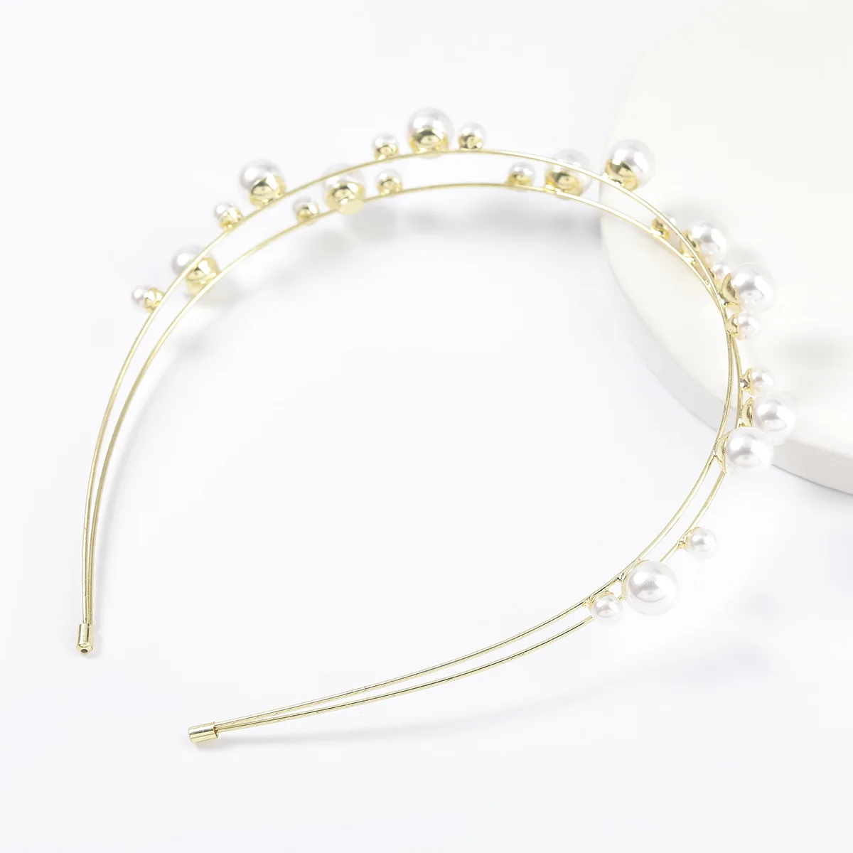 2021 Girl Hair Accessories Bridal Pearl Hairbands New Fashion Jewelry Big Headband Hoop