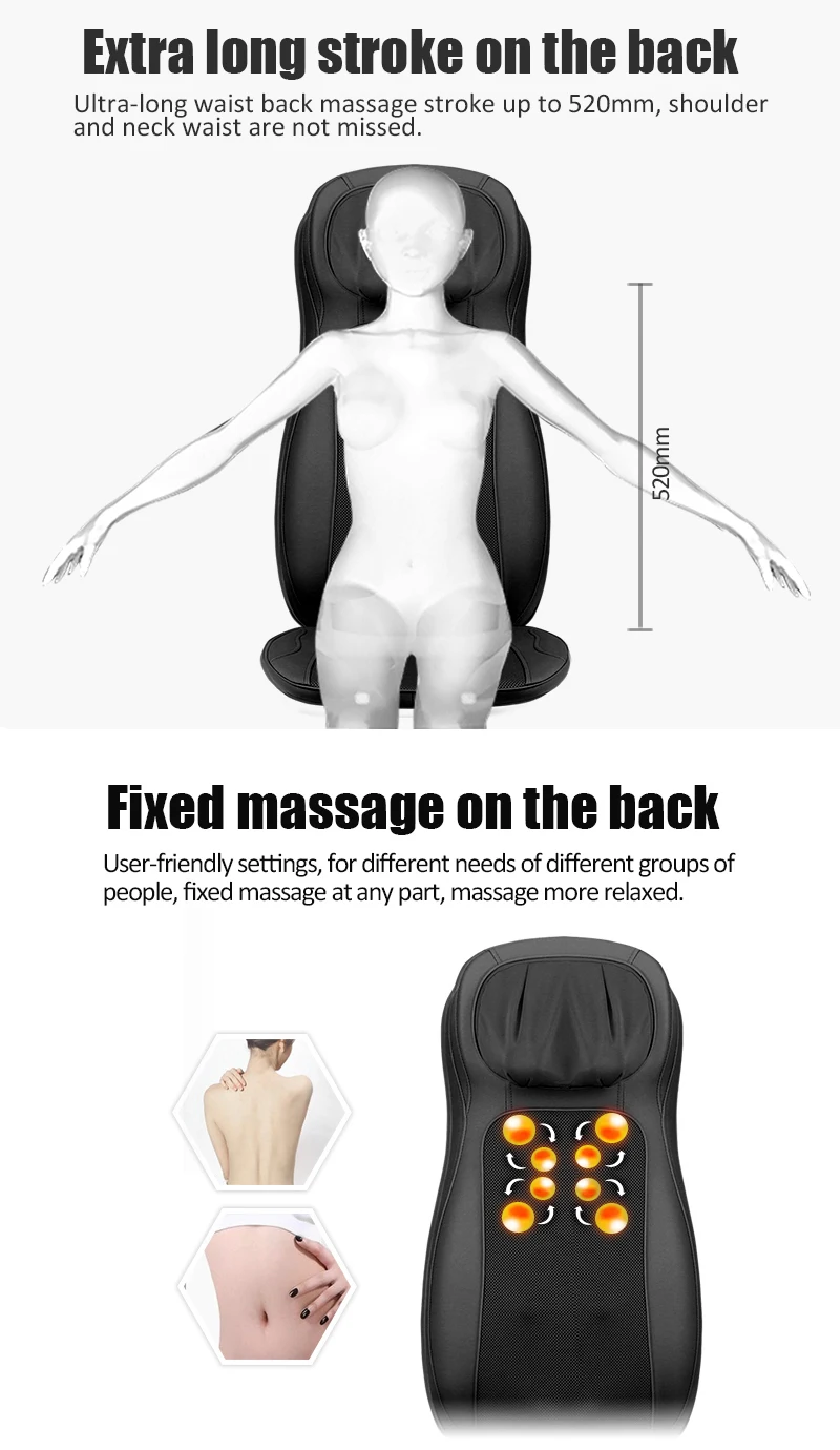 Shiatsu Back Neck Massager Chair Seat 3d Massage Cushion Buy