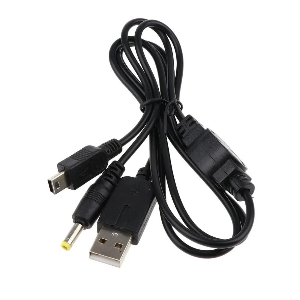 新しい 2 in 1 USB データケーブル + 充電ケーブルコード PSP