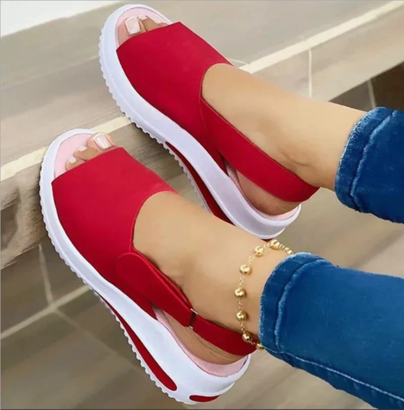 2021 verano nuevas sandalias de las mujeres en forma de cuña sandalias  cómodas verano casual de las mujeres zapatos de altura elevada sandalias  ins ¡En oferta! - Tacones \\ www.cabanassonia.cl