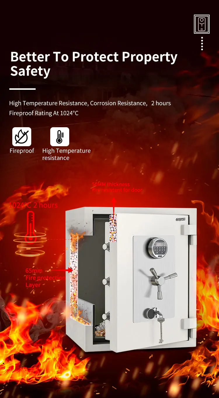 CEQSAFE Security Caja Fuerte Home Metal Fire Proof Safe Box Money Fireproof Safes supplier