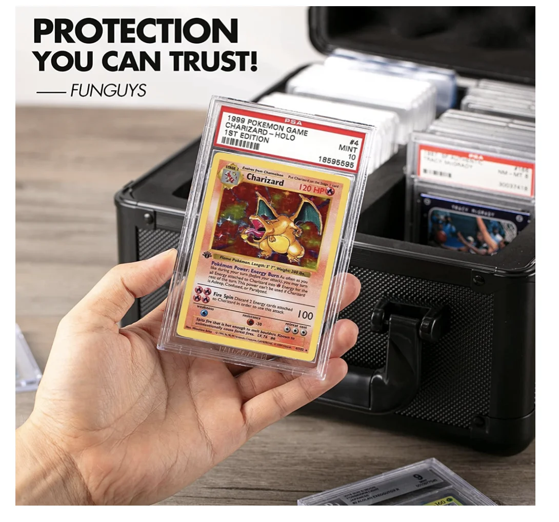Graded Card Storage Box, Trading Card Case for Graded Pokemon Cards, Sports Card Storage Boxes Graded Card Storage Box, Trading Card Case for Graded Pokemon Cards, Sports Card Storage Boxes