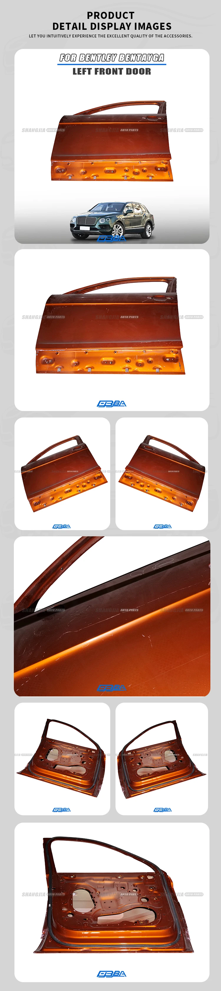 Car Door Accessories 36A831051B Aluminium Alloy Left Front Door For Bentley Bentayga Front Left Car Doors Easy Install Car Parts manufacture