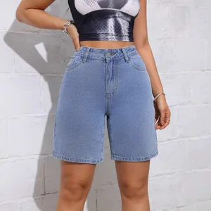 Summer High Waisted Jeans Shorts Women 2025 Vintage Shorts Denim Loose Female Short Straight Jeans Shorts for Women