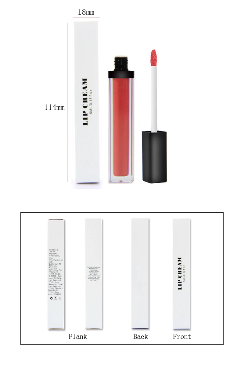 18 Colors Custom Lip Gloss Packaging Box Wholesale 5ml Vegan Glitter Private Label Lip Plumper Gloss Vendor Guangzhou Lipstick