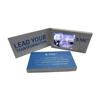 Factory supply high quality paper 2.4 inch video business card digital lcd invitation brochure video greeting card
