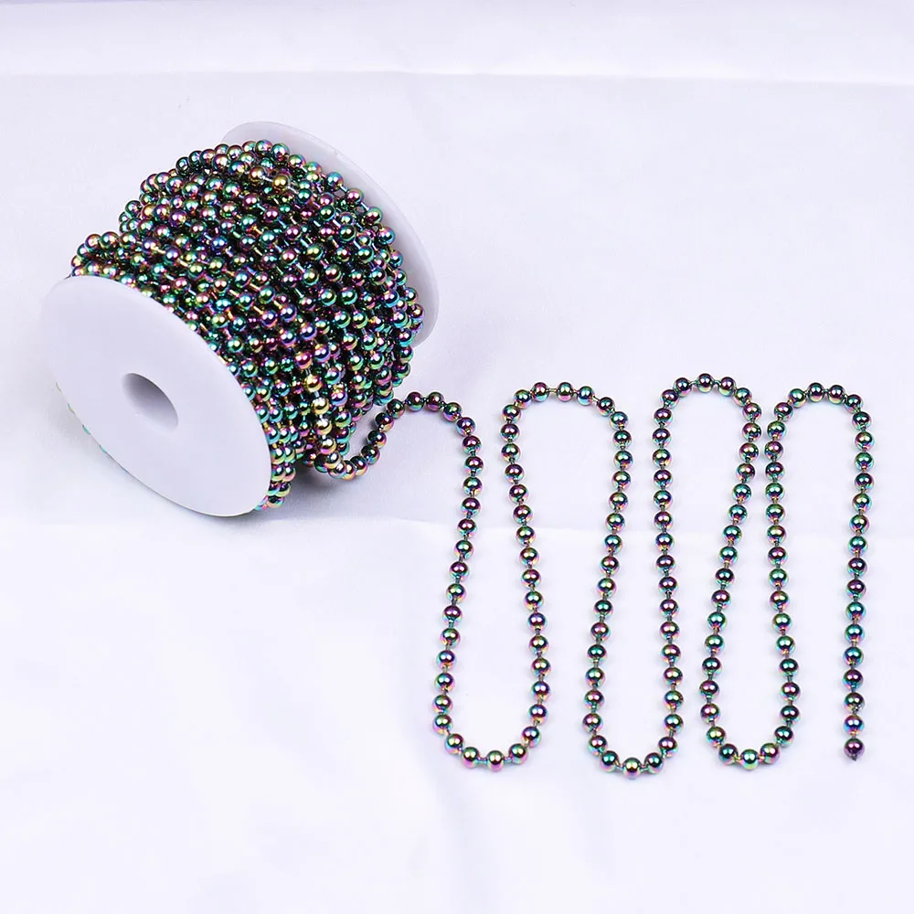 Bulk Sale Stainless Steel Ball Chain Roll For Jewelry Making Gold