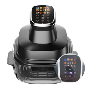 Glass Smart Crispy Digital Air Fryer Oven 4L Nonstick Pot Square Hot Sale Household Cooking Electric Colorful Touch Screen