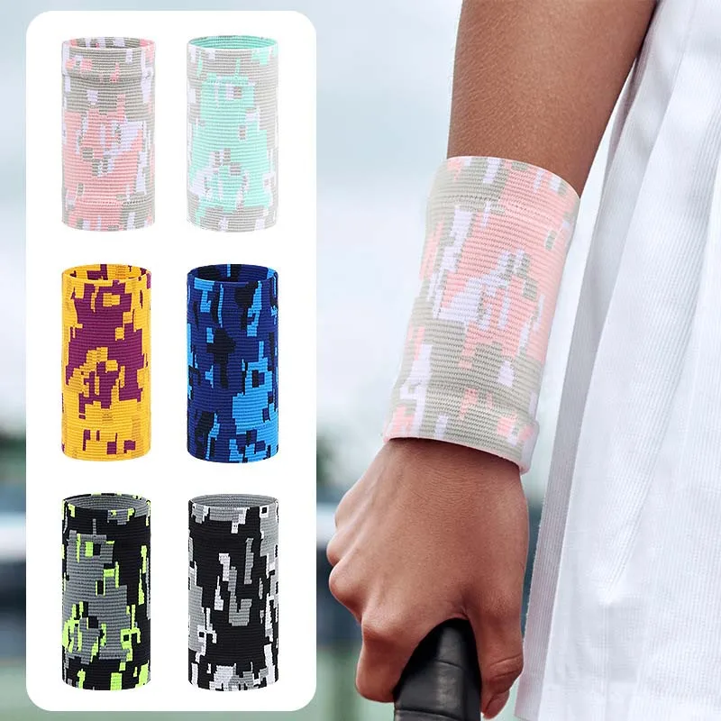 Custom Sweat Bands Knitted Tennis Personalized Wrist Sweatband Outdoor Custom Logo Embroidered Sports Fitness Wristbands