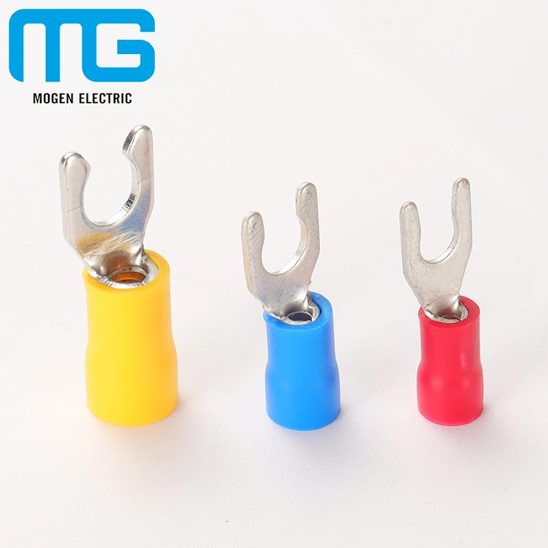 Customized Insulated Lock Spade Terminal Fork Type Made of Durable Copper Material