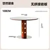 1.0-meter single dining table (pure white slab tabletop)