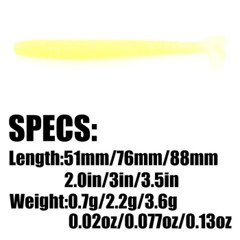 For Floating Lure Soft Bait Stainless Steel Long-Cast Soft Worm T-Tail Sea Fishing Freshwater Mandarin Fish Bass Bionic – Soft Lure – view 4