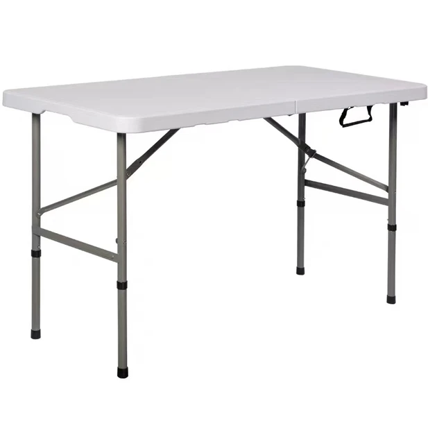 Wholesale Price Outdoor 5ft Fold in Half Plastic China Foldable Table and Chair White Camping Industrial Storage