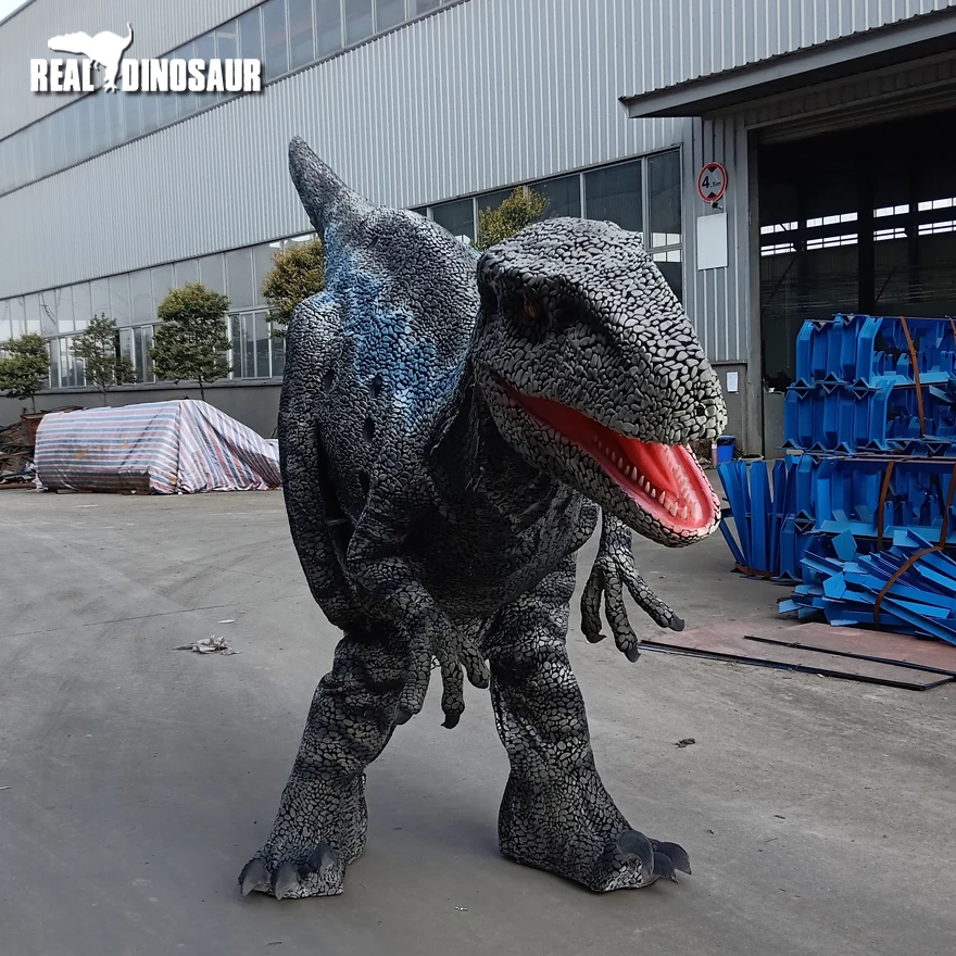 Animated Dinosaur Mascot Velociraptor Dinosaur Costume Rental