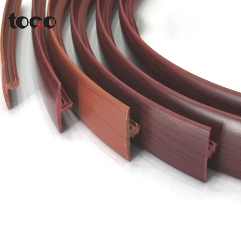 Flexible Shape Strips Trim Edging Shelf Protector Moulding 19mm Pvc Vinyl T Molding Profiles Plastic T Edge Banding