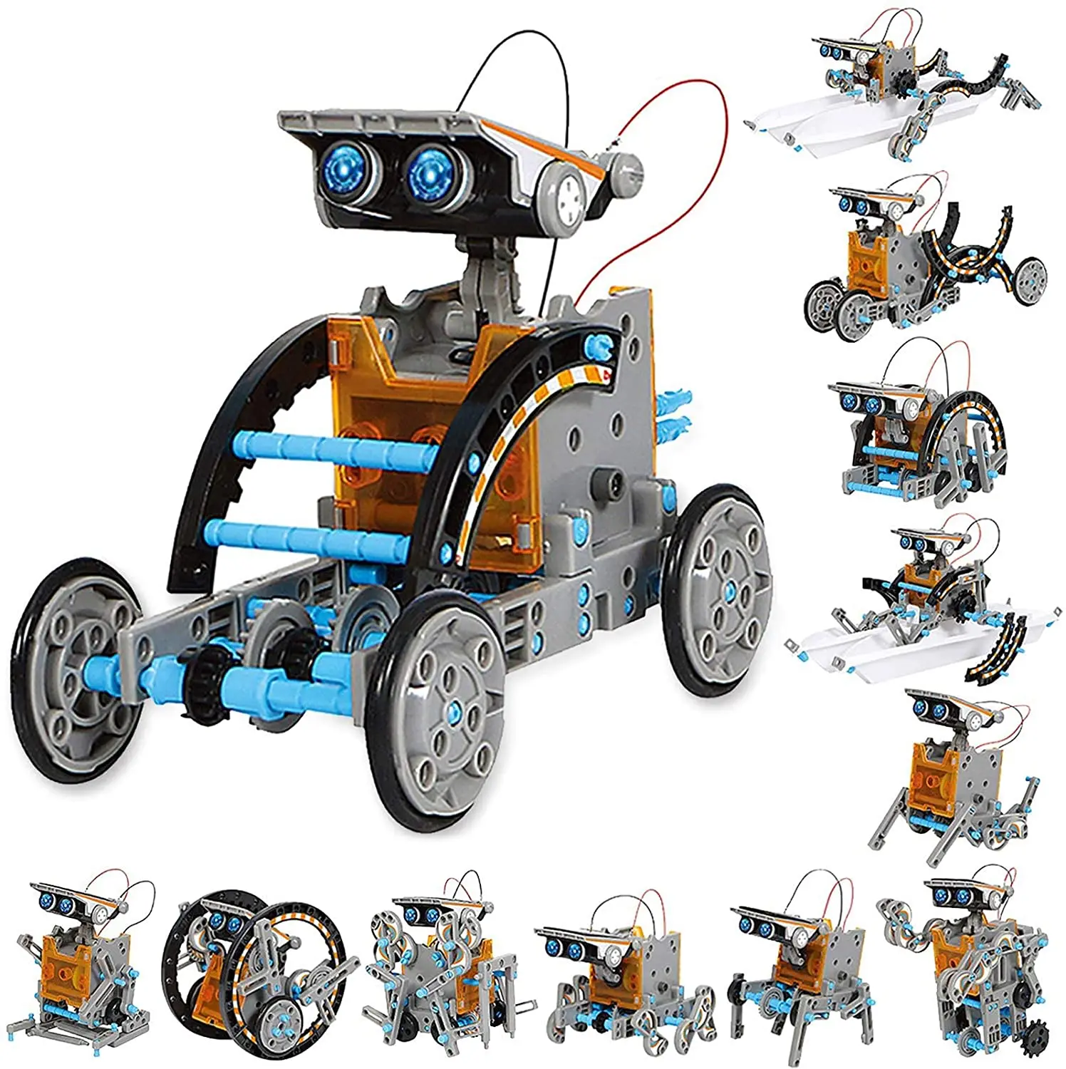 STEM 12-in-1 Education Solar Robot Toys 190 Pieces DIY Building Science 