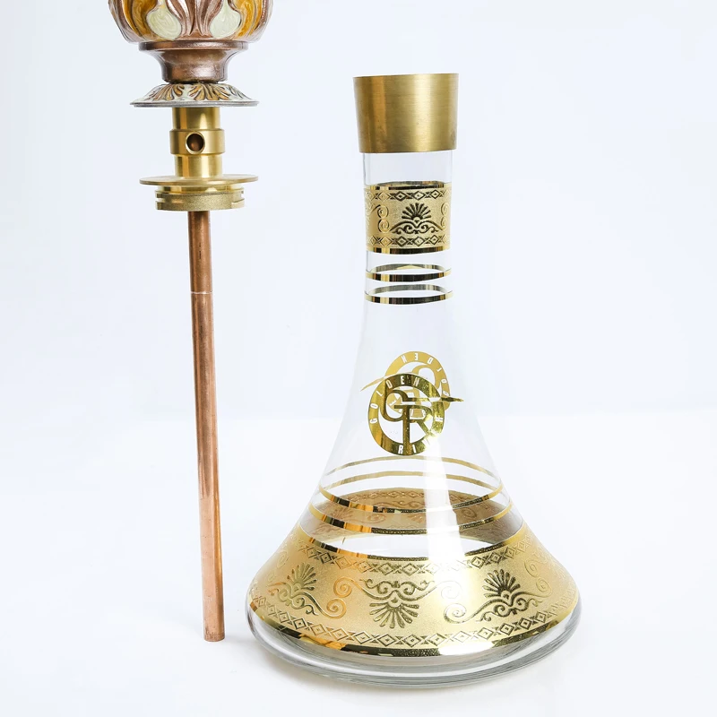 Custom Factory Golden River Beautiful Shesha Cheap 105CM Electronic Portable Hookah