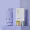 morado con caja de papel
