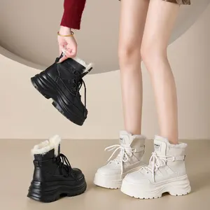 Thick Soled 7CM Snow Boots for Women in Winter 2026 with Plush Short Boots, Anti Slip, Casual, Warm Cotton Shoes