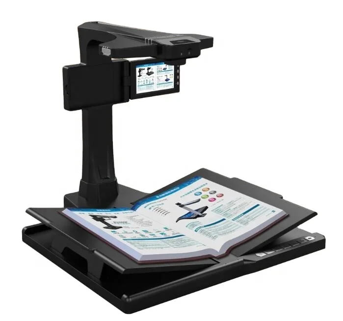 22 MP HD Eloam Book Scanner with V-Shaped Cradle, Preview Screen