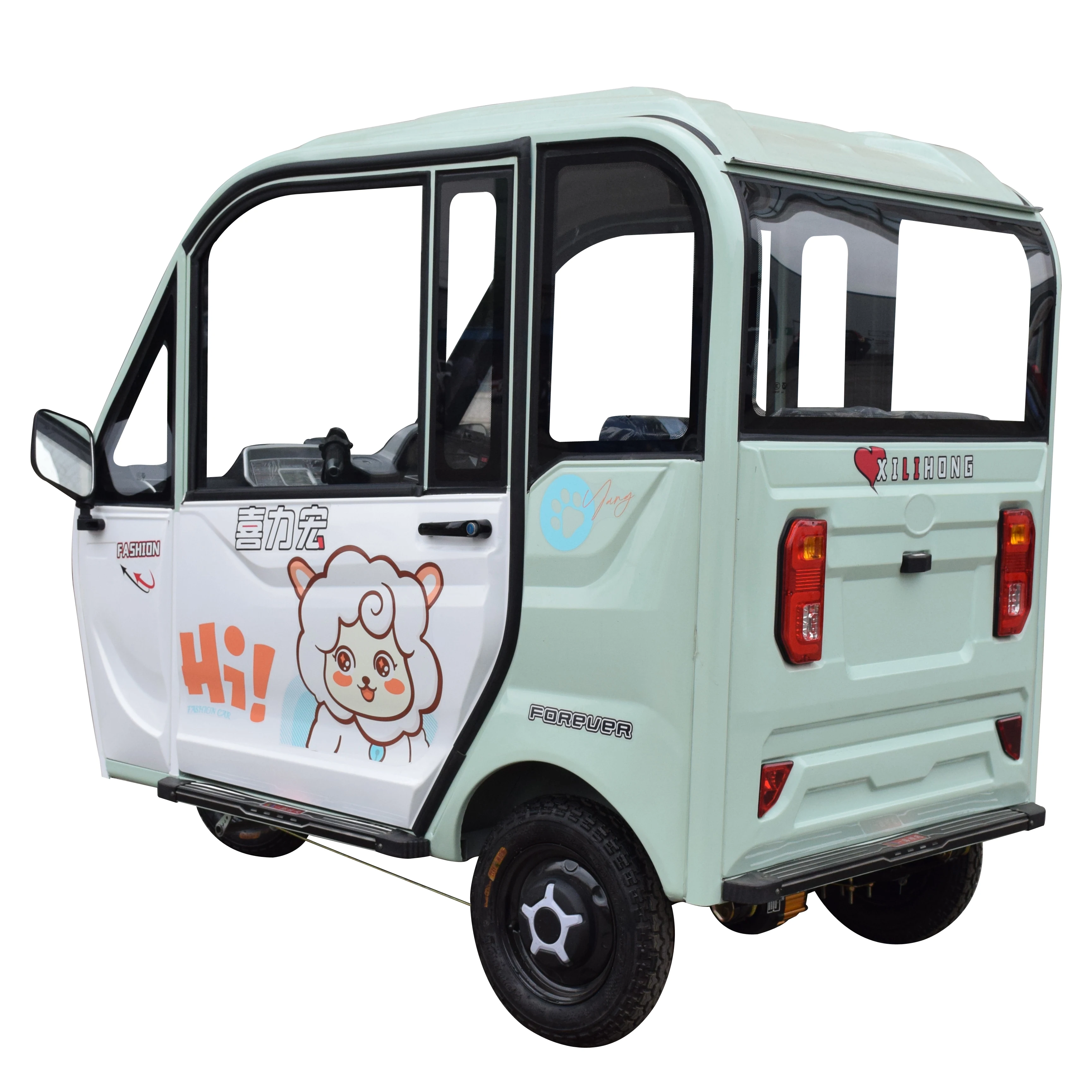 New 3-Wheel Electric Scooter for Adults Enclosed Passenger Electric Tricycle Cheap Mobility Tuk Tuk Electric Electric Tricycles