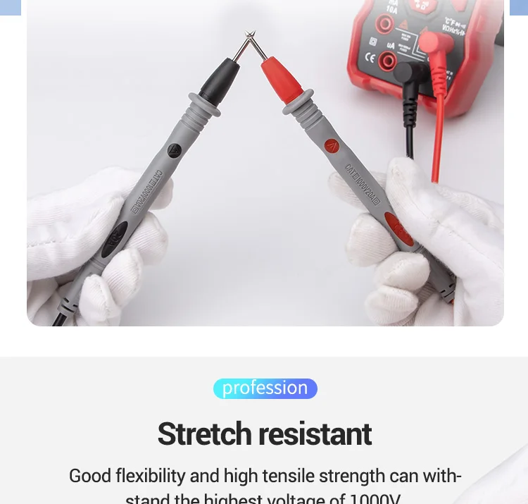 PT1033/PT1034 Replaceable Needles Universal Test Leads for Digital Cable Feeler Wire Probe Multimeter Probes