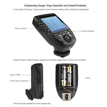 Godox Xpro Xpro-C/N/O/S/F/P 2.4G TTL Flash Wireless Transmitter Trigger X System HSS 1/8000s for Cannon Nik0n S0ny 0lympus Fuuji detail image