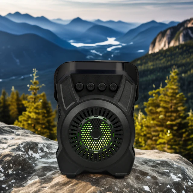 SINGLE ZQS 1316 Mini Wireless Karaoke Speaker High Quality Portable Outdoor Loud Sound & Flashing LED Light Subwoofer Microphone