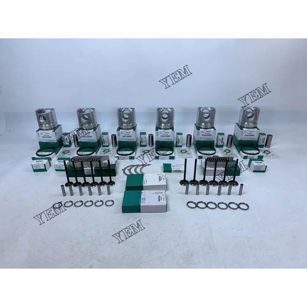 6D33 Repair Kit With Engine Valve Bearings Piston Rings for Mitsubishi Truck-mounted Refrigerators Engine Engine Parts
