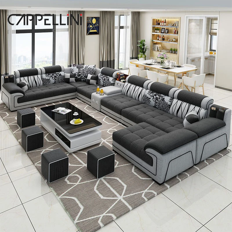 Modern Design Home Corner Modular Sofa Set Furniture Luxury Leather ...