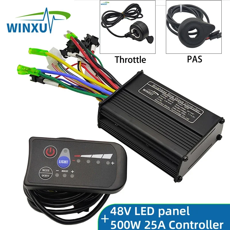 Contrôleur d'entraînement de moteur sans balais pour vélo électrique S866, affichage couleur LCD, nouveau Kit 24V 36V 48V 500W 22A pour Scooter électrique VTT  18